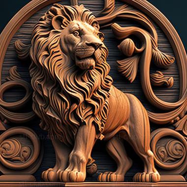 3D модель St Gripsholm Lion известное животное (STL)